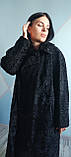 Каракульча чорна Swakara пальто з натуральної каракульчі м'який розмір 52 54, фото 6