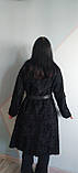 Каракульча чорна Swakara пальто з натуральної каракульчі м'який розмір 52 54, фото 9