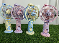 Настільний вентилятор із тримачем для телефона Labubu HQ-60A-3 Портативний вентилятор бездротовий Ручний вентилятор повітря Вент