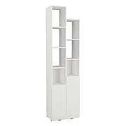 Стелаж з дверцятами та полицями для декору та книг MA-0002 Moreli. Білий