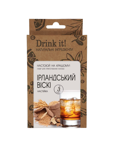Набір для настоювання Drink it Ірландський віскі до 3-х літрів, фото 1
