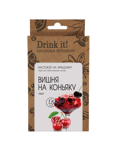 Набір для настоювання Drink it Вишня на коньяку до 1,5 літра, фото 1