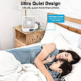 Бездротовий настільний вентилятор із дисплеєм, білий | 5 швидкостей | акумулятор, фото 6