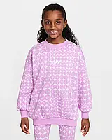 Urbanshop com ua Светр підлітковий Nike Sportswear Club Fleece Oversized Crew-Neck (HF8209-532) РОЗМІРИ