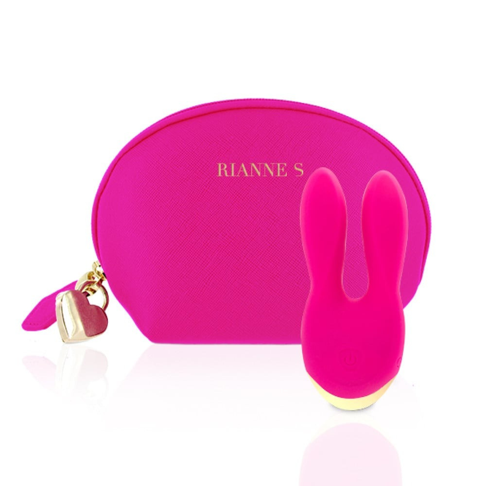 Вібратор із вушками для клітора Rianne S Bunny Bliss у сумочці, рожевий, фото 1