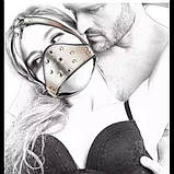 Маска БДСМ з металевими заклепками Roomfun Bedroom Compliance Kit срібляста kitty.in.ua, фото 2