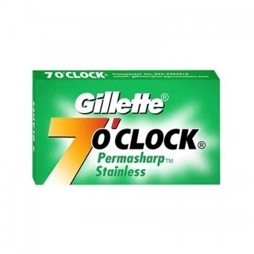 Леза Gillette 7 O'Clock Permasharp Stainless 10 шт