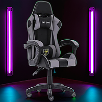 Крісло сірого кольору з високою спинкою для відпочинку та роботи, геймерські комп'ютерні ігрові крісла для ігор |ШОК