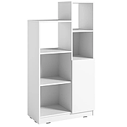 Стелаж з дверцятами та полицями для декору та книг PA-0001 Moreli. Білий