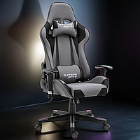 Ігрове крісло сірого кольору для приставки та геймерів вдома, стильні геймерські крісла з високою |НОВИЙ