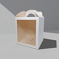 Коробки для паски, панетона, пряникового будиночка (115х120х140мм.) біла