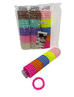 Резинка для волосся спіралька кольорова асорті