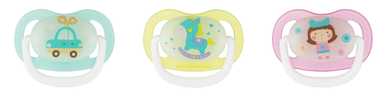 Пустушка силіконова ортодонтична 0-6 місяців Canpol babies Toys, фото 1