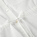 Жіноча біла базова блузка з куліскою oversize стиль і комфорт на кожен день, фото 6