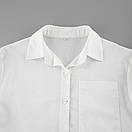 Жіноча біла базова блузка з куліскою oversize стиль і комфорт на кожен день, фото 8