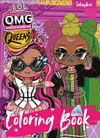 Раскраска ( А4 (21х29 см) 16 страниц, со стикерами) ТМ Идейка, Украина L.O.L O.M.G. Queens2