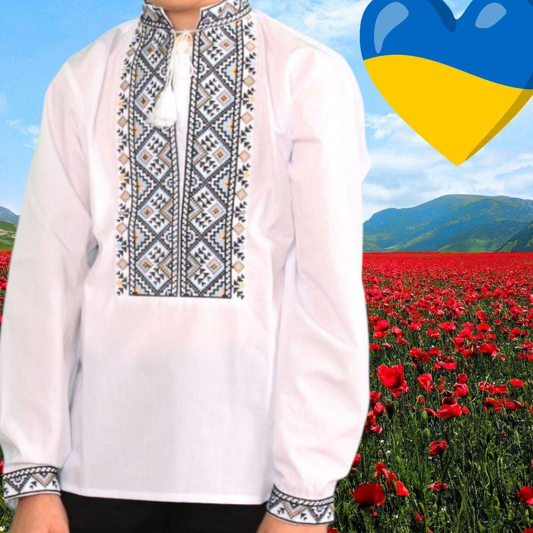 Вишиванка "Темний ліс" для хлопчиків р.98/116; Гурт. Україна, фото 1