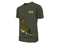 Футболка для рибалки Delphin Catch me AMUR чоловіча 100 бавовна з принтом риби розміри S 4XL для риболовлі та повсякденного