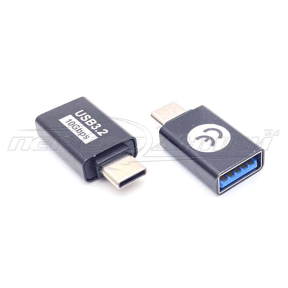 Перехідник Type-C to USB 3.2 АF OTG, HQ, чорний