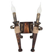 Бра настінне 2 свічки Е14 серії Fakel Джут 120722, купити в Києві, Україні, доставка