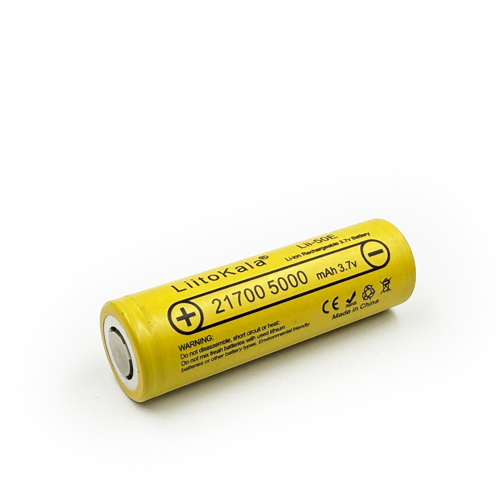 Акумулятор Li-Ion 21700 Liitokala Lii-50E 5000mAh 15A / 25A (3.7v), фото 1