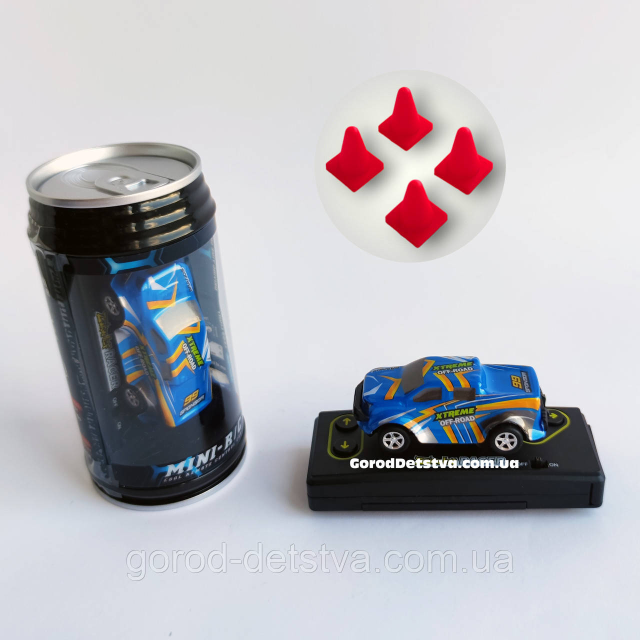 Міні-машинка на пульті управління Акумулятор, Світло фар Настільна машинка радіокерована Розмір 7 см, фото 1