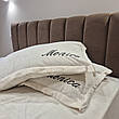 Велюрова постільна білизна Моніка Двоспальний Кремовий, фото 8