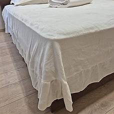 Велюрова постільна білизна Моніка Півтораспальний Світлий Бежевий, фото 4