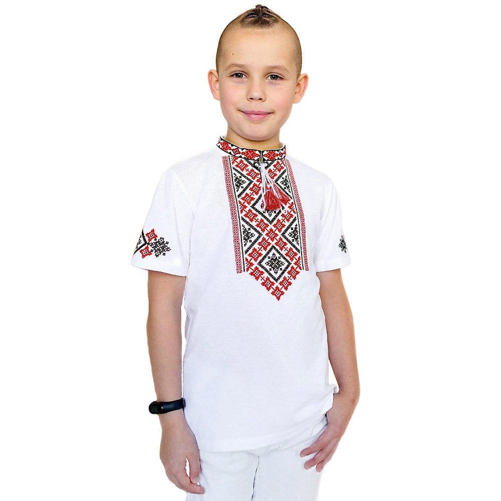 Вишиванка футболка для хлопчика Юрчик р.128.146.