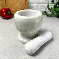 Кам'яна ступка з товкачем біла Рок Empire 2142 Н 11 Ø 10 см (шт)