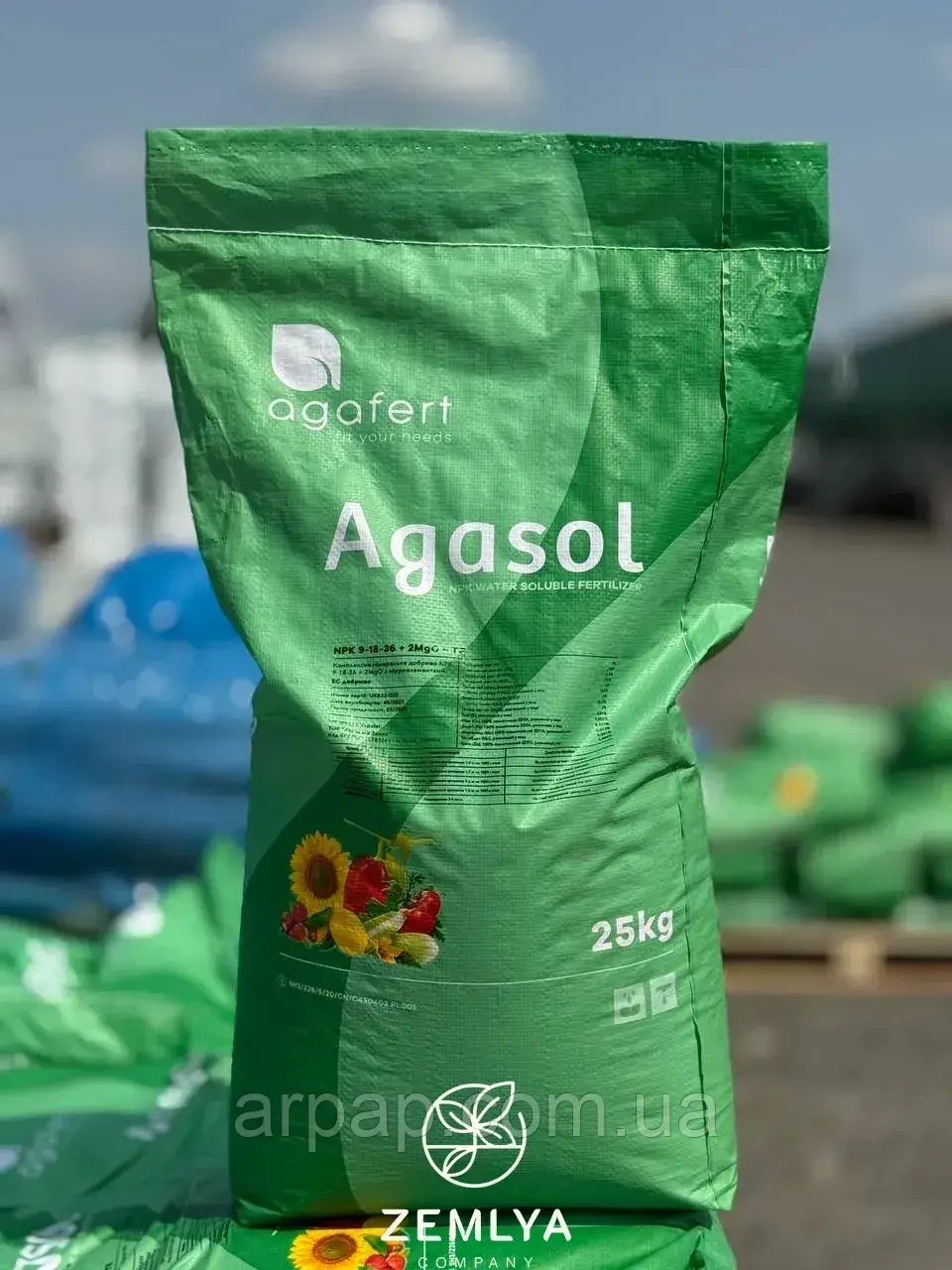 AGASOL NPK 9.18.36 + 2MgO + TE (Агасоль комплексне водорозчинне НПК добриво) 25кг, фото 1