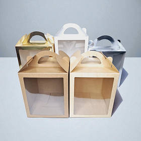 Коробки для паски, панетона, пряникового будиночка, подарунка (160х160х190мм.)
