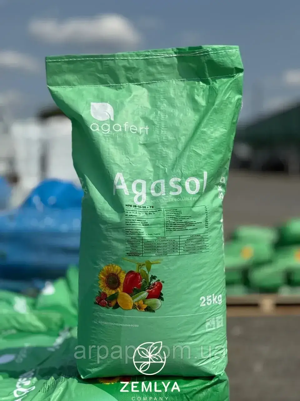 AGASOL NPK 28.14.14 + TE (Агасоль комплексне водорозчинне НПК добриво) 25кг, фото 1