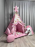 Вігвам Замок принцеси 3 БОНБОН Повний комплект, вігвам для дівчинки, вігвам для дітей, дитячий вігвам, дитяча палатка, вігвам, фото 4