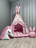 Вігвам Замок принцеси 3 БОНБОН Повний комплект, вігвам для дівчинки, вігвам для дітей, дитячий вігвам, дитяча палатка, вігвам, фото 2