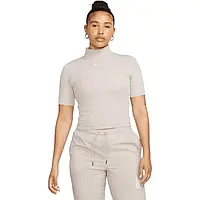 Urbanshop com ua Жіноча Футболка Nike Women Sportwear Essentials Ribbed Mock Short-Sleeve Top DV7958-272