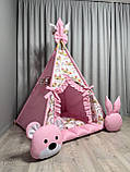 Вігвам дитячий Замок принцеси 5 БОНБОН з Корзиною Повний комплект, вігвам для дівчинки, вігвам для дітей, дитячий вігвам, вігвам, фото 6