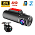 Автомобільний відеореєстратор 2К для Android магнитол Wi-Fi Terra HD-X20GT, две камери, фото 2