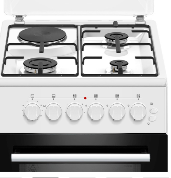 Плита газоелектрична Grunhelm GFM5611W - фото 1 - id-p2691144661