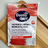 Міжзубні йоржики Dontodent (0,4 мм ISO2 червоні), 32 шт