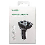 АЗП з FM-модулятором UGREEN CD229 FM&Bluetooth Transmitter&Car Charger + TF Slot Black yL., фото 2
