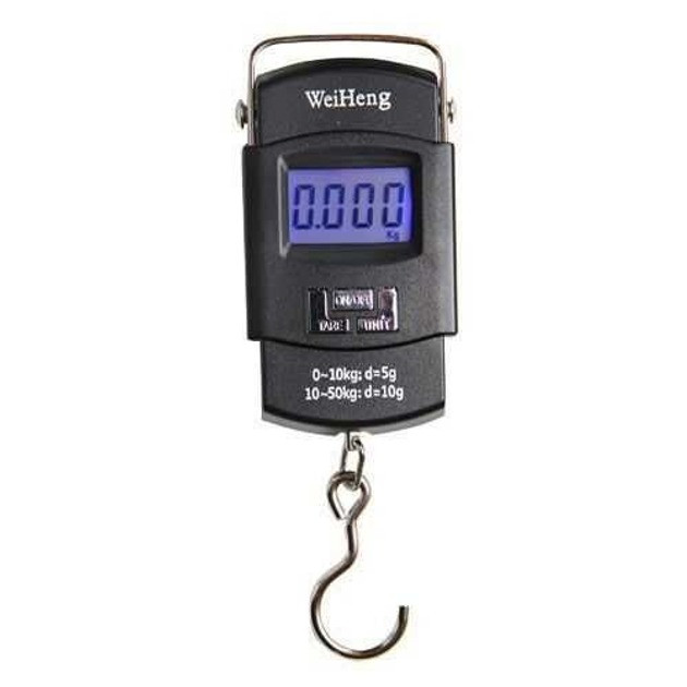 Електронні ваги кантер WH-A08 до 50 кг із термометром, підсвіткою і гаком, фото 1