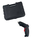 Набір електроінструментів 3,6V з акумуляторним шурупокрутом і мінідреллю для дерева, 1800mAh чорний, фото 3