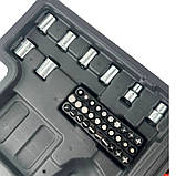 Набір електроінструментів 3,6V з акумуляторним шурупокрутом і мінідреллю для дерева, 1800mAh чорний, фото 8