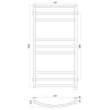 Рушникосушарка UNIO LDE EL 1000-500-9 BLK Драбинка Дуга Еліт електро чорна - 9133-01, фото 5