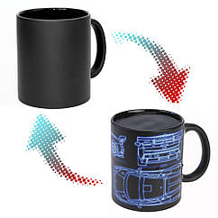 Чашка хамелеон 66055 ЧРЖ Lamborghini neon (чорна)