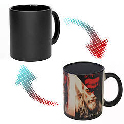 Чашка хамелеон 66004 Відьмак Геральт (чорна)