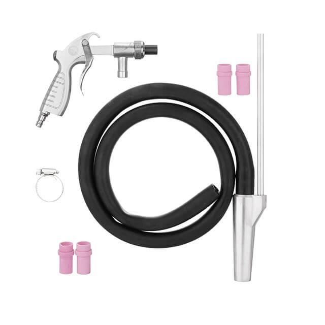 Пістолет піскострумінний із шлангом, пневматичний, форсунки: металева - 6 мм; керамічні - 4,5, 5, 6, 7 мм INTERTOOL PT-0708, фото 1