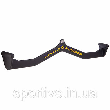 Ручка для тяги із широким хватом Wide Grip нековзне покриття LINUO FITNESS TA-3700-74 (сталь, l-80 см), фото 1