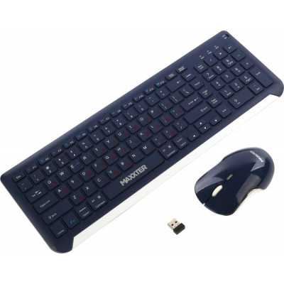 Комплект Maxxter KMS-WCM-01BL-UA Wireless UA Blue (KMS-WCM-0, фото 1